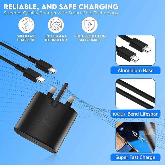 25W Charger & Cable for Samsung Galaxy